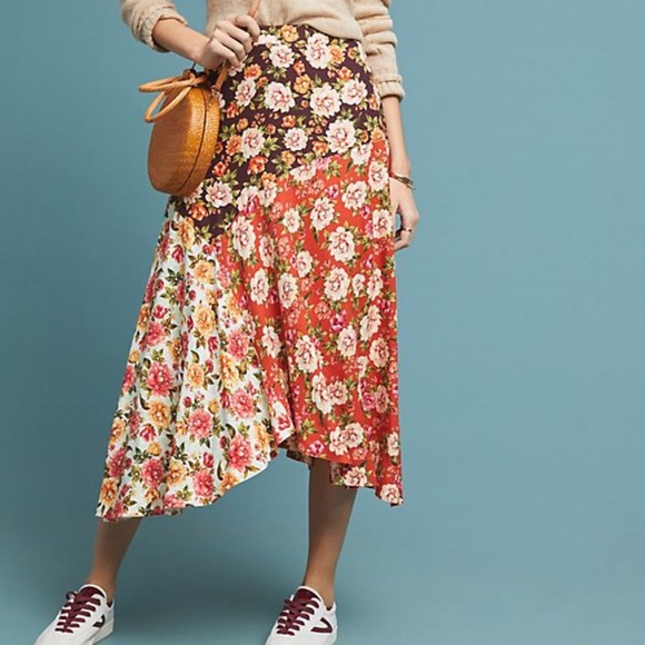 Farm Rio Dresses & Skirts - Farm Rio | Anthropologie Patchwork Floral Skirt